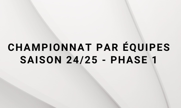 Championnat Par Équipe Première Phase