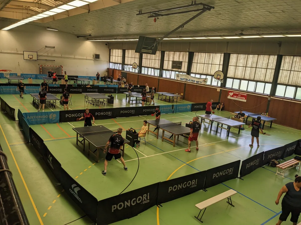 La salle de tennis de table du CABCTT à Brive